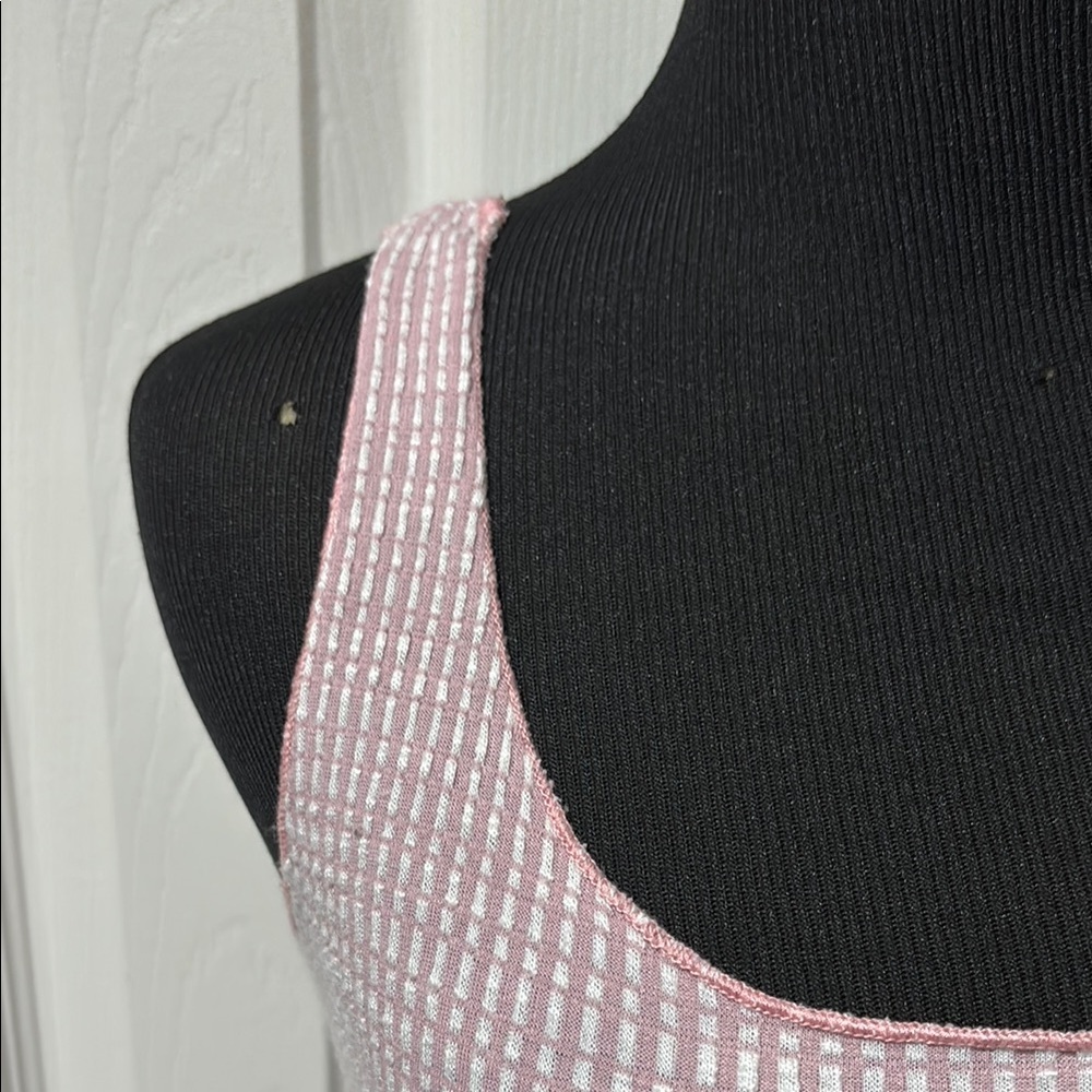 Pink size S Ribbed Women's Tank Top - Picture 3 of 5